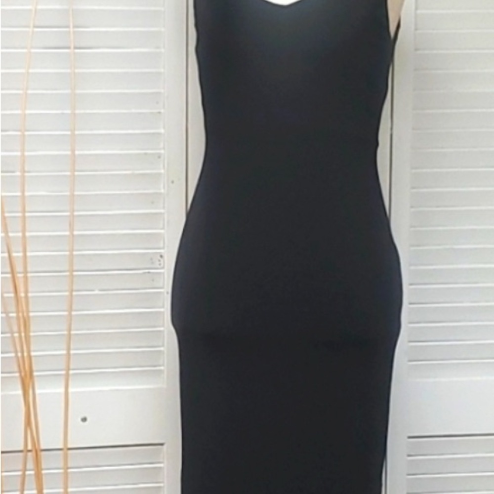 Alice + Olivia AIR Black Fitted Dress with Lace Trim - Size M